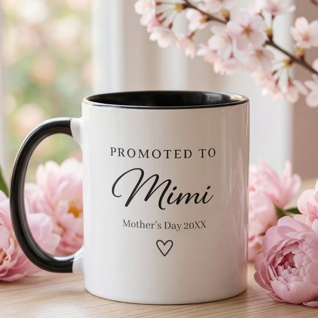 Mother’s Day Pregnancy Reveal Gift for Mimi Tasse (Mother's day Promotes to Mimi Mug  )