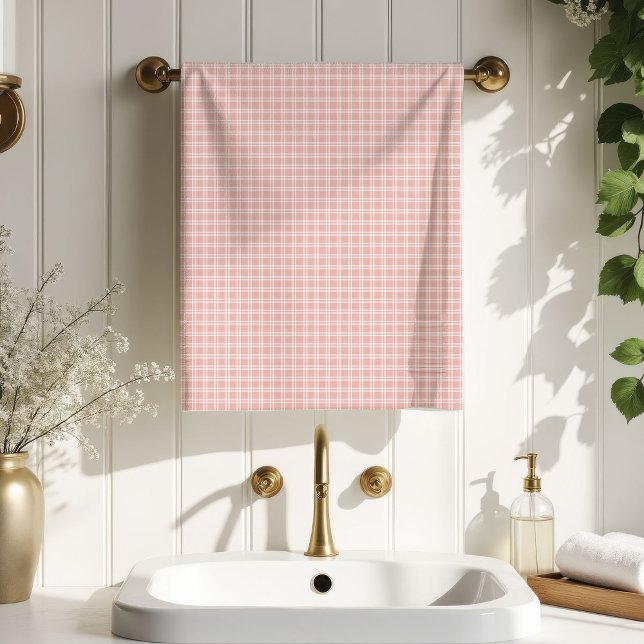 Mother’s Day Towel Elegant Rose Gold Plaid Badhandtuch Set (Mother’s Day Towel Elegant Rose Gold Plaid)