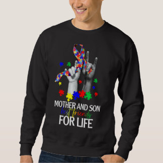 Mother Son Best Friends for Life Autismus Support Sweatshirt