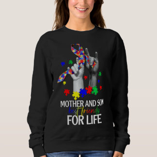 Mother Son Best Friends for Life Autismus Support Sweatshirt