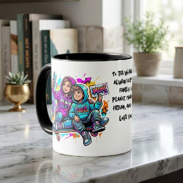  Mother & Son Graffiti Art Coffee Mug Tasse