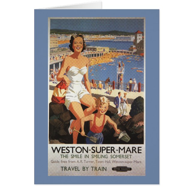 Mother & Son on Beach Railposter (Vorne)