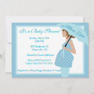 Mother to be Baby Boy Shower Einladung