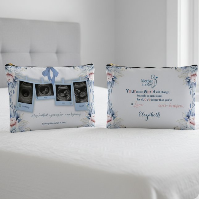 Mother to Be Floral Soft Pastel Zubehörtasche (Von Creator hochgeladen)