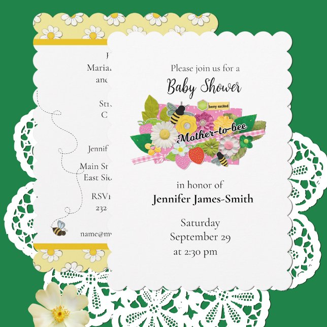 Mother-to-Bee Baby Shower Invitation Einladung (Von Creator hochgeladen)