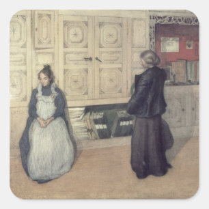 Mother und Child, 1903 Quadratischer Aufkleber