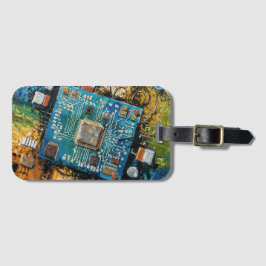 Motherboard - Abstrakte Computer-Tech-Kunst Gepäckanhänger