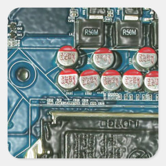 Motherboard Art.jpg Quadratischer Aufkleber