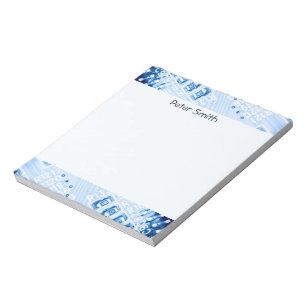 Motherboard mit blauem Farbmuster Notizblock