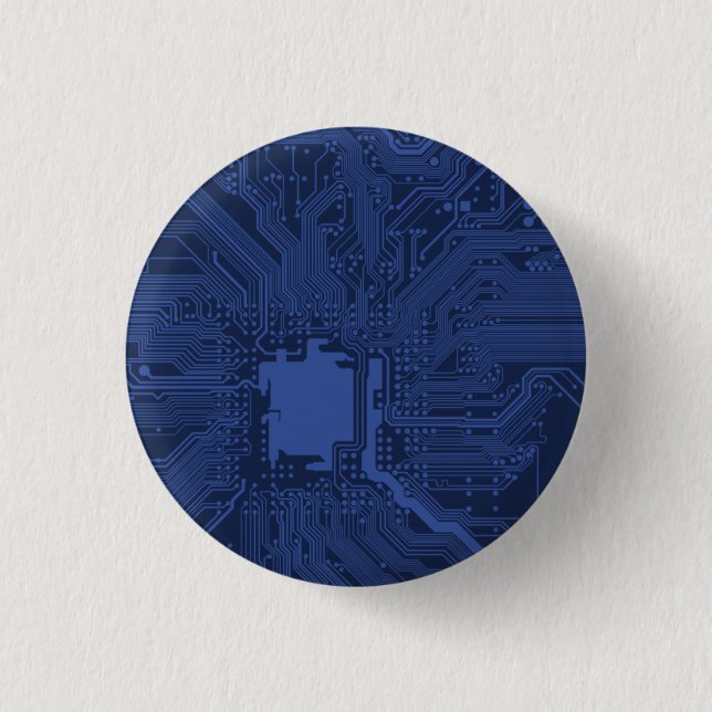 Motherboard-Muster von Blue Geek Button (Vorderseite)