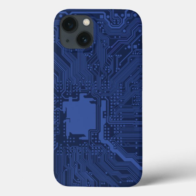 Motherboard-Muster von Blue Geek Case-Mate iPhone Hülle (Rückseite)