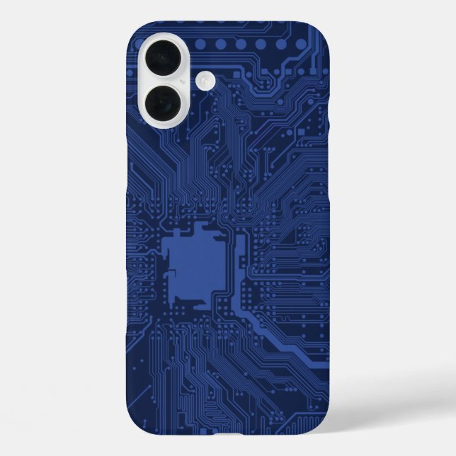 Motherboard-Muster von Blue Geek Case-Mate iPhone Hülle (Rückseite)
