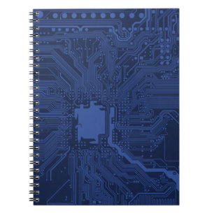 Motherboard-Muster von Blue Geek Notizblock