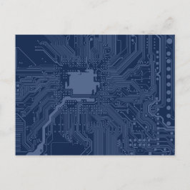 Motherboard-Schaltmuster für Blaugrippe Postkarte