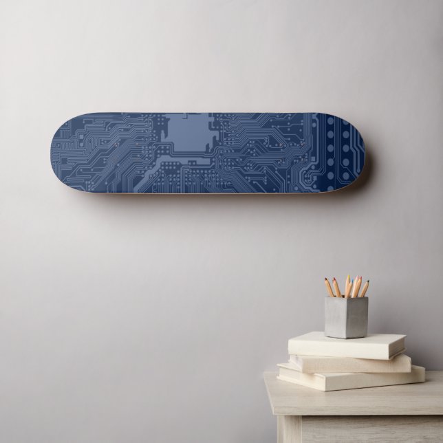 Motherboard-Schaltmuster für Blaugrippe Skateboard (Wandkunst (Horz))