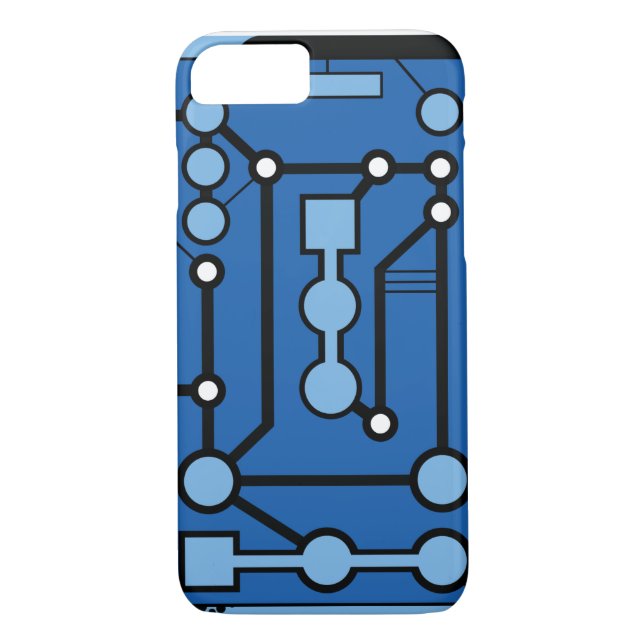 Motherbox Blau Case-Mate iPhone Hülle (Rückseite)