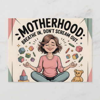 Motherhood Breathe In Calm Art Postkarte