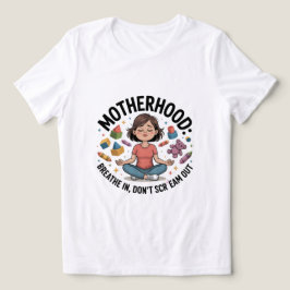Motherhood Breathe In Calm Illustration Tri-Blend Shirt