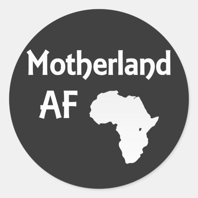 Motherland AF Afrikanischer Wurzelpriester Runder Aufkleber (Vorderseite)