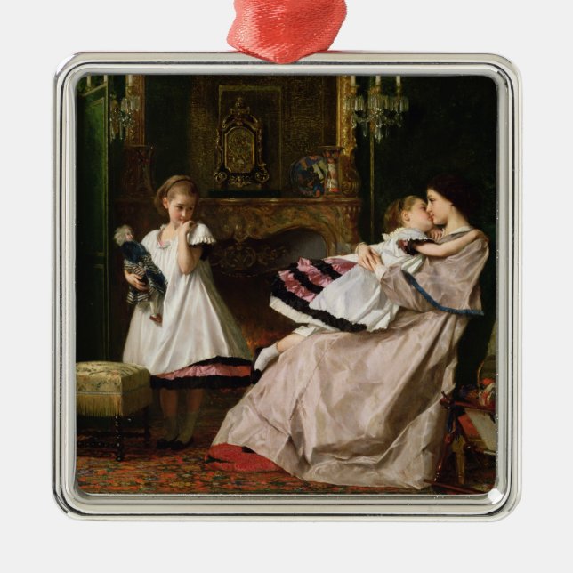 Motherly Liebe Silbernes Ornament (Vorne)