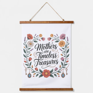 Mothers Are Timeless Treasures Wandteppich Mit Holzrahmen