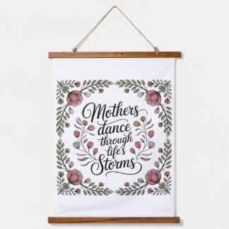 Mothers Dance Through Life's Storms Wandteppich Mit Holzrahmen