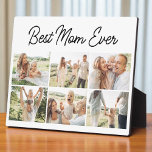 Mother's Day 6 Photo Collage Best Mom Ever  Fotoplatte<br><div class="desc">Celebrate Mothers Day with a thoughtful and custom 6 photo collage plaque that features the loving message Best Mom Ever. This personalized design is perfect for highlighting your favorite memories and creating a meaningful gift she will cherish. Upload six special photos to design a one of a kind keepsake that...</div>