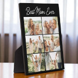 Mother's Day 6 Photo Collage Best Mom Ever  Fotoplatte<br><div class="desc">Celebrate Mom this Mothers Day with a custom 6 photo collage plaque featuring the message Best Mom Ever. This high-quality wood plaque is the perfect way to showcase your favorite moments and memories. Printed on premium birch or maple wood, it makes a meaningful keepsake that Mom can cherish forever. Upload...</div>