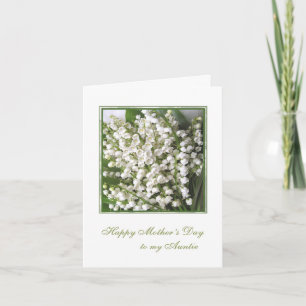 Mother's day. Auntie. Flowers. Lily of the Valley Karte