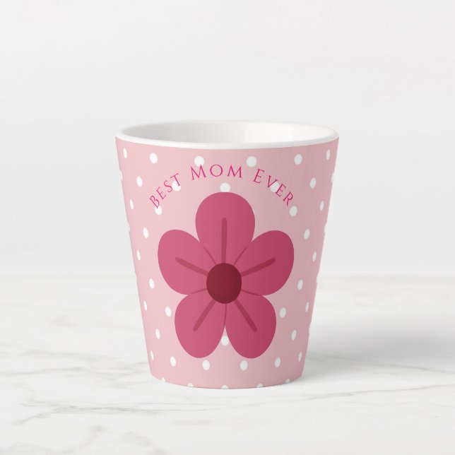 Mothers Day,Best Mom Ever, Elegant,Simple,Trendy Milchtasse (Vorderseite)
