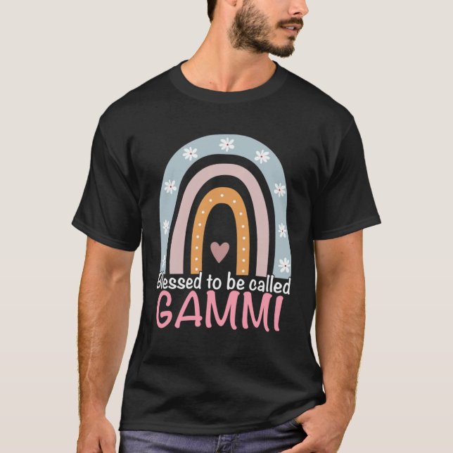 Mothers Day Blessed To Be Called Gammi Rainbow Gam T-Shirt (Vorderseite)