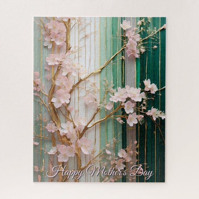  Mother's Day Blooming Cherry Blossoms Wall  Puzzle (Vertikal)