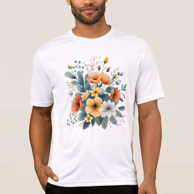 Mother's Day Boho Flowers Clipart-619830 T-Shirt (Vorderseite)