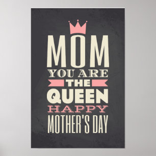 Mother's Day Chalkboard Style Text Design Poster