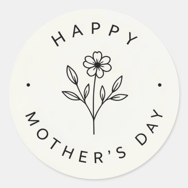 Mother's Day Classic Round Sticker (Vorderseite)