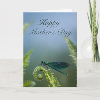 Mothers Day Fern Dragonfly Card Karte