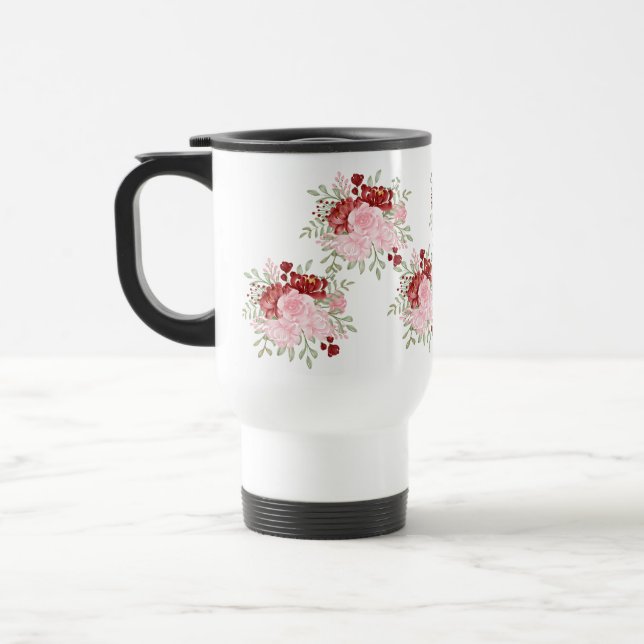 Mother's Day Floral Pattern Thermal Tumbler Reisebecher (Links)