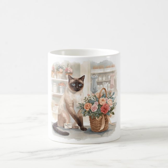 Mother's Day for Cat mom Siamese cat lovers Kaffeetasse (Mittel)