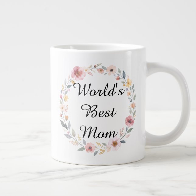 Mother's Day Gift: "World's Best Mom" Jumbo-Tasse (Rechts)