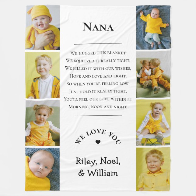 Mother's Day Grandma Grammy Nana from Grandkids Fleecedecke (Vorderseite)