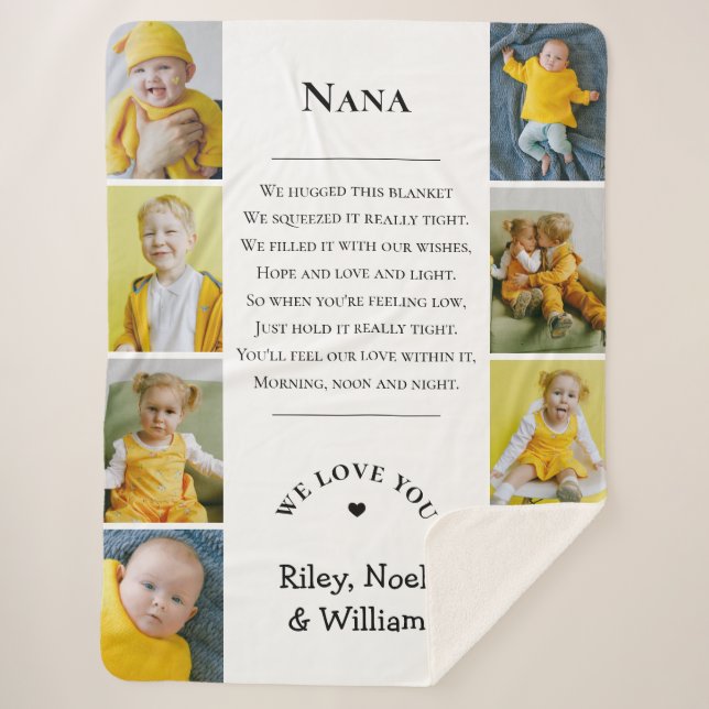 Mother's Day Grandma Grammy Nana from Grandkids Sherpadecke (Vorderseite)