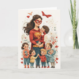 Mother's Day Holiday Folded Greeting Card Karte
