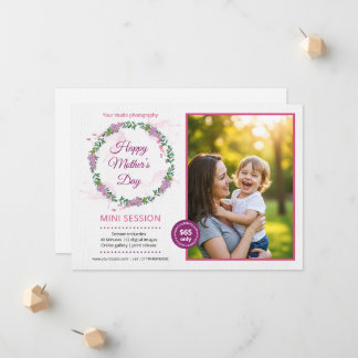 Mother's day mini session template ankündigung
