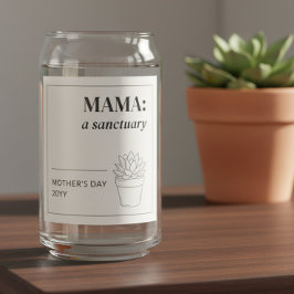 Mother's Day Minimalist Mama Sanctuary Botanical Dosenglas