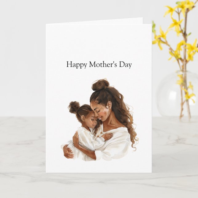 Mother's Day Mom Daughter   Karte (Gelbe Blume)