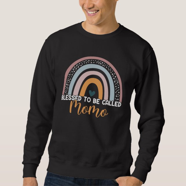 Mothers Day Mom Grandma Blessed To Be Called Momo  Sweatshirt (Vorderseite)