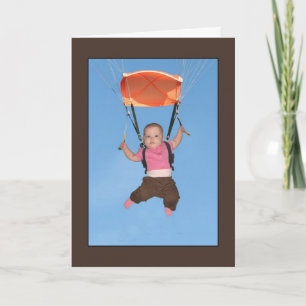 Mother's Day Parachuting Baby card Karte