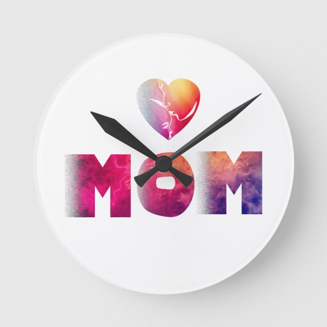 mothers day runde wanduhr (Vorderseite)