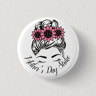 Mother's Day Strike Roe v Wade Womens Rights T-Shi Button