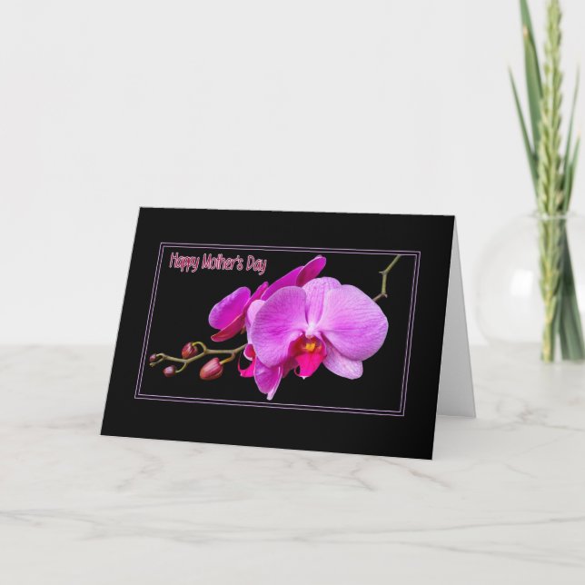 Mother's Lila Orchid Karte (Vorderseite)